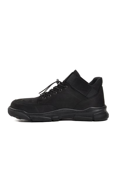 Bulldozer Μαύρα ανδρικά μποτάκια Nubuck