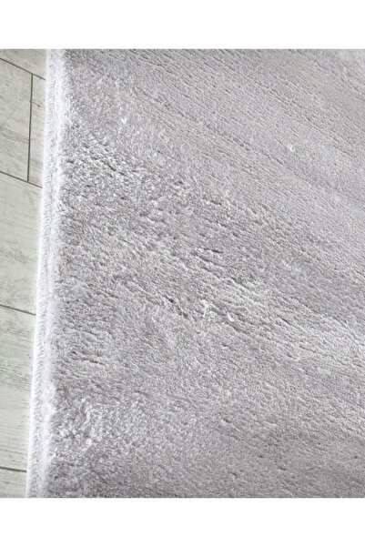 Sarar Altun Home Post Açık Gri Peluş Kaymaz Tüylenmez Makinede Yıkanabilir Halı