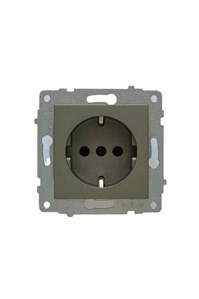 Vip Aydınlatma Ovivo Anthracite Grounded Socket Frameless 120 Pieces (in Case)