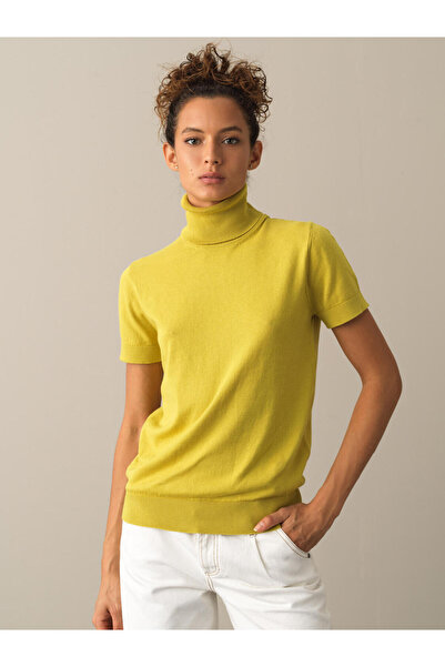 Xint Kadın Sarı Rahat Kesim Basic Kazak
