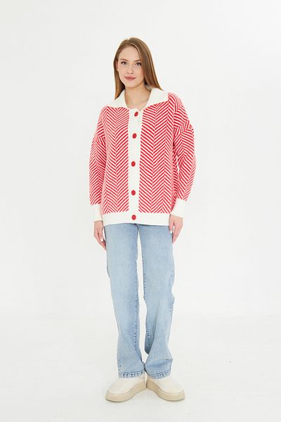 Oyga Women's Shirt Collar Buttoned Cardigan