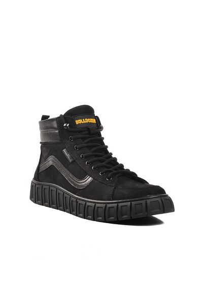 Bulldozer Μαύρα ανδρικά μποτάκια Nubuck