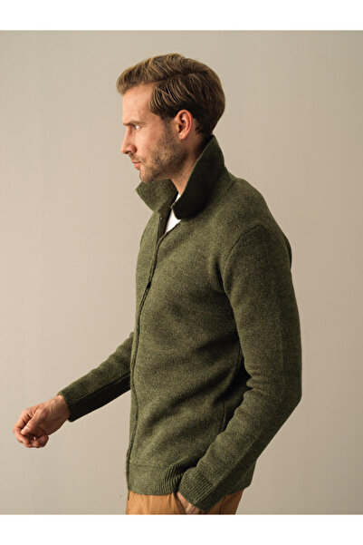 Xint Erkek Haki Polo Yaka Regular Fit Hırka