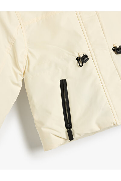 Koton Palton cu mânecă lungă, cu buzunar, cu glugă