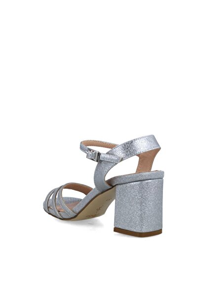 MENBUR WOMEN SHOES SILVER SANDAL, MID HEEL, WITHOUT PLATFORM