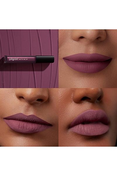 Pilgrim Liquid Matte Lipstick - Mauve Desire Women with Hyaluronic Acid & Spanish Squalane  3gms