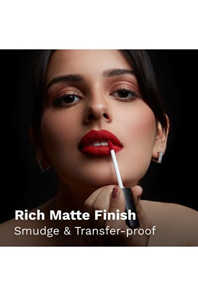 Pilgrim Liquid Matte Lipstick - The Red Stiletto  Women with  Spanish Squalane  3gms