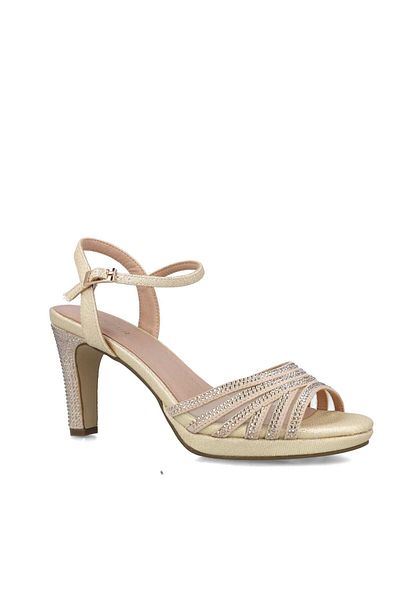 MENBUR WOMEN SHOES STONE SANDAL, MID HEEL, PLATFORM