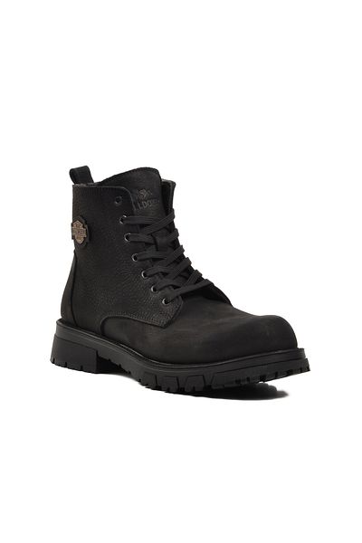 Bulldozer Μαύρα ανδρικά μποτάκια Nubuck