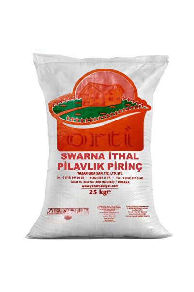 YAZAR Ucuz Pilavlık Pirinç 25 Kg.