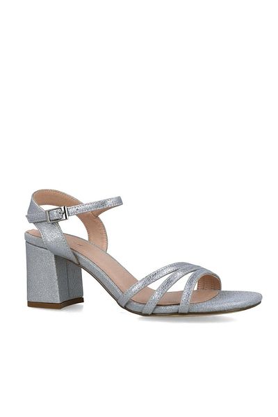 MENBUR WOMEN SHOES SILVER SANDAL, MID HEEL, WITHOUT PLATFORM