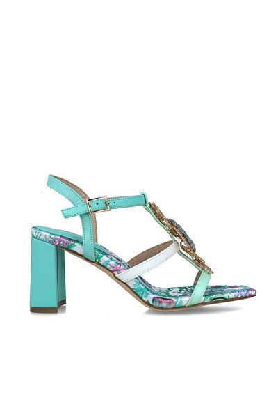 MENBUR WOMEN SHOES TURQUOISE SANDAL, MID HEEL, WITHOUT PLATFORM