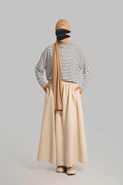 Lemaye Linen Skirt – Stone