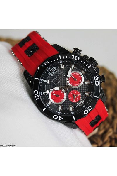 MICHAEL TOMMY Mt20308Gkrsy63 Men's Watch with Silicone Band