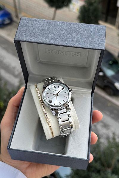Homies Women's Wrist Watch and Bracelet Set with Waterproof Steel Band - Hm 197243 S01