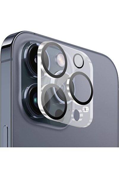 Evax (TAM LENS) iPhone 13 Pro Max / 13 Pro Uyumlu Tek Parça Tam Kapatan Kamer...