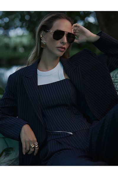 Koton X Sima Tarkan - Jachetă Blazer lungă cu buzunar acoperit în două piept