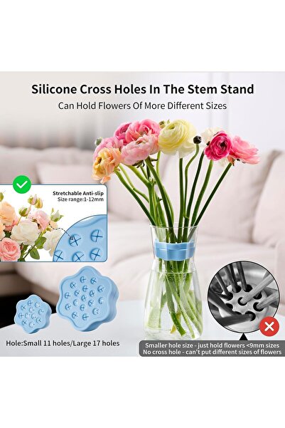 fulina 2Pcs Spiral Flower Stem Holder, Flower Arrangement Accessories, Reusable, DIY Vase
