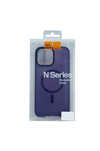 Nettech iPhone 13 Pro Max Compatible Icesand Airbag Magsafe Series Back Protection Case - Purple