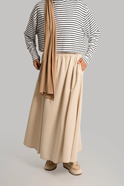 Lemaye Linen Skirt – Stone