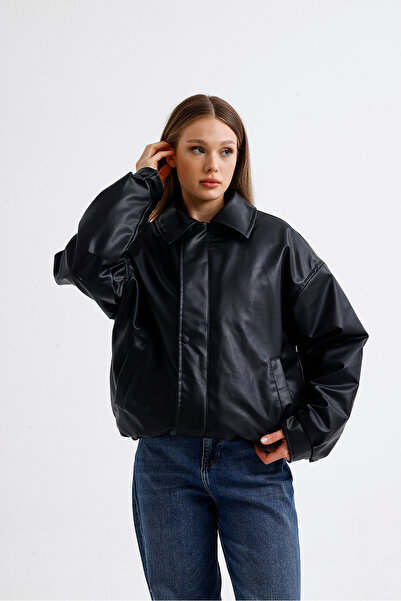 İLKCET MODA Vintage Unisex Oversize Μπουφάν με μανίκι χοντρό