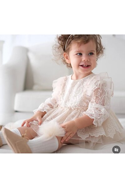 Cumino Kız bebek özel tasarım  dantel çorap- taç romper set mevlüt-parti-yılb...