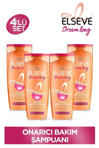 ELSEVE Dream Long Onarıcı Bakım Şampuanı 400ml 4'lü Set