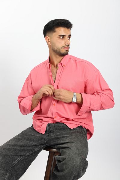 MCZ GİYİM Ανδρικό πουκάμισο Oversize Şamra Fabric