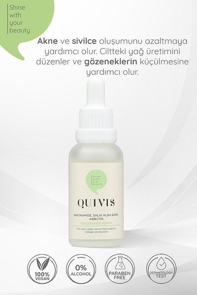 Quivis Anti-Acne, Pimple and Blackhead Niacinamide Serum 30 ML