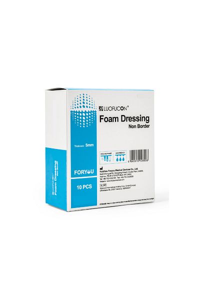 luofucon Foam Wound Cover Non Adhesive Cuttable 15X10Cm (10 Pcs)