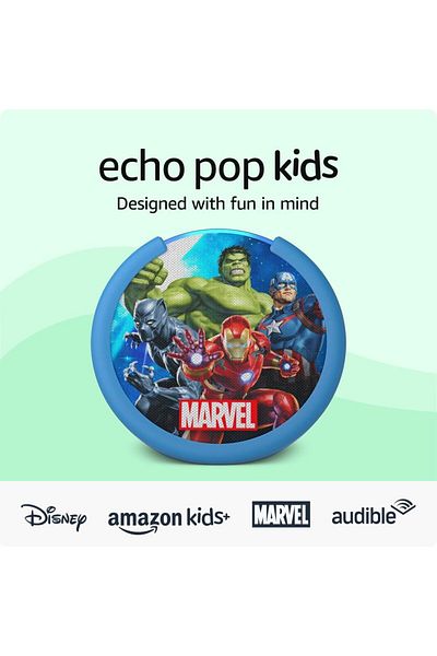 Amazon ECHO Pop Marvel's Avengers Wi-Fi & Bluetooth smart speaker with voice to control smart home devices