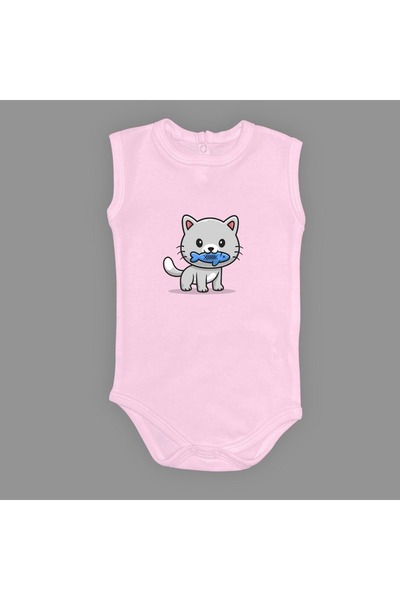 Mnk Baby&Kids ملابس داخلية للأطفال من Fish Cat مطبوع بأكمام طويلة وقصيرة بدون...