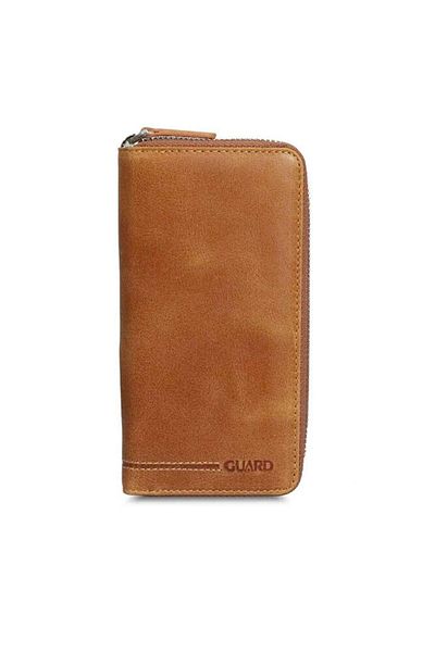 GUARD Antique Yellow Zippered Portfolio Wallet