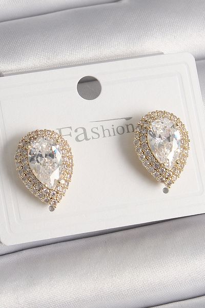 Skygo Tj-Bkp9917 Zircon Stone Gold Color Women's Earrings