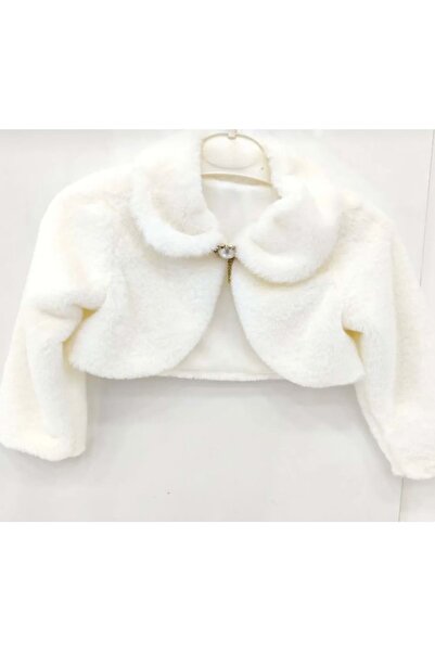 Mnk Baby&Kids Плюшени болера за момичета - дълъг ръкав, M00681 Екрю