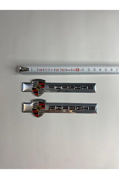 Genel Markalar Porsche İkili Yapıştırma Şerit Arma Sticker Alüminyum Etiket 12x3