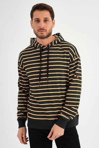 ALEXANDERGARDI Striped Hooded Sweatshirt (Unx-00242)