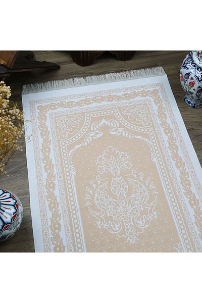 İkranur Gift Cotton Prayer Rug Orange 68x110 Cm - 330 gr