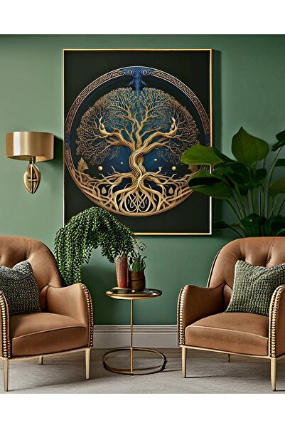 Elmas Dizayn ÖZEL TASARIM 4mm Tamperli Uv Baskı Cam Tablo Ev Ofis Duvar Dekor Hediyelik Tablo hayat ağacı