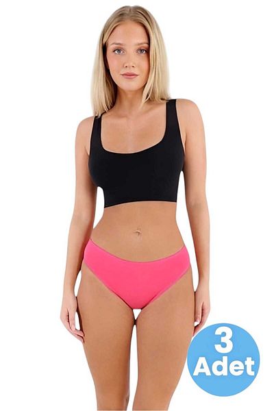 Uniquetrenders Women's Cotton Combed Single Jersey Fabric Bikini Panties Women's Bikini Panties 3 Pieces