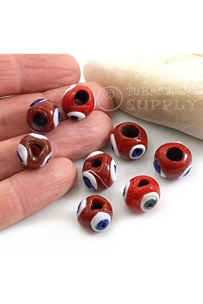 ella'nın çarşısı Mărgea roșie cu ochiul protector Danagöz - 1 cm, perforată, ...