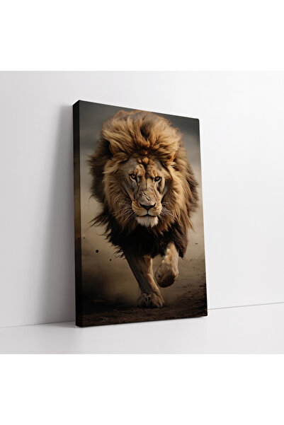 KOSS Dijital Pictură decorativă pe pânză cu motiv de leu, natură, pictură mot...