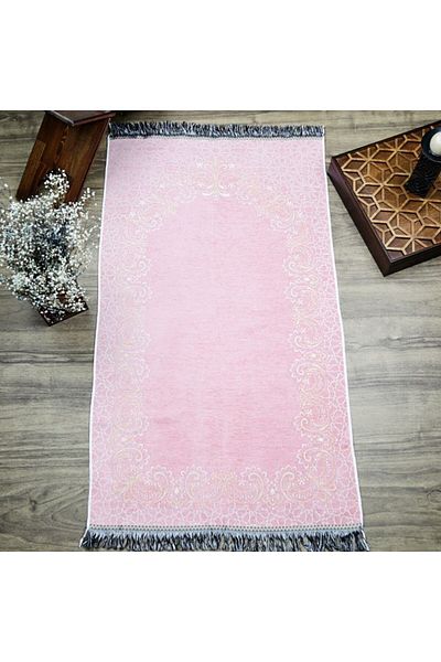 İkranur سجادة صلاة مونيس وردي 65x115 سم - 320 جرام