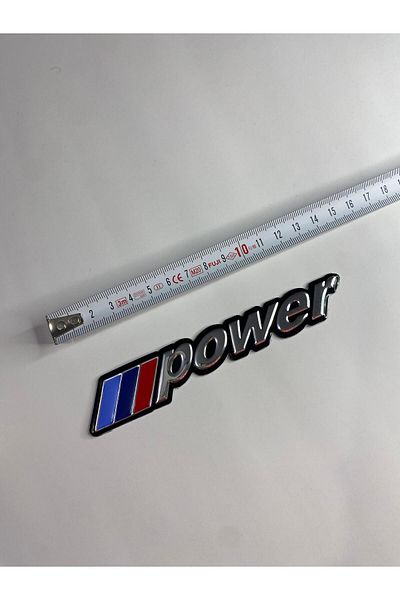OTOMOR AKSESUAR Power Text Pastă - Autocolant cu etichetă din aluminiu 14x2,5