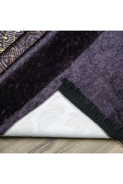 İkranur Dowry Prayer Mat Feyruz Black 65x115 cm - 320 gr