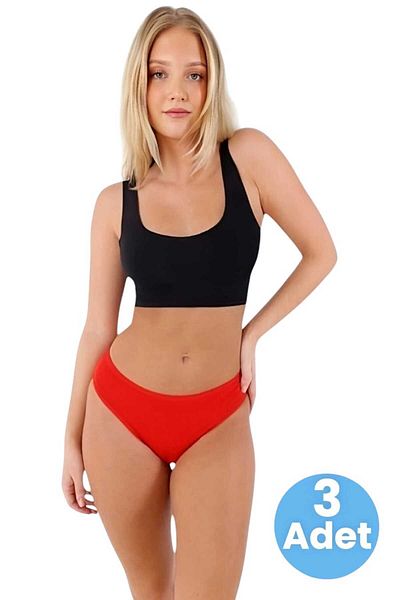 Uniquetrenders Women's Cotton Combed Single Jersey Fabric Bikini Panties Women's Bikini Panties 3 Pieces