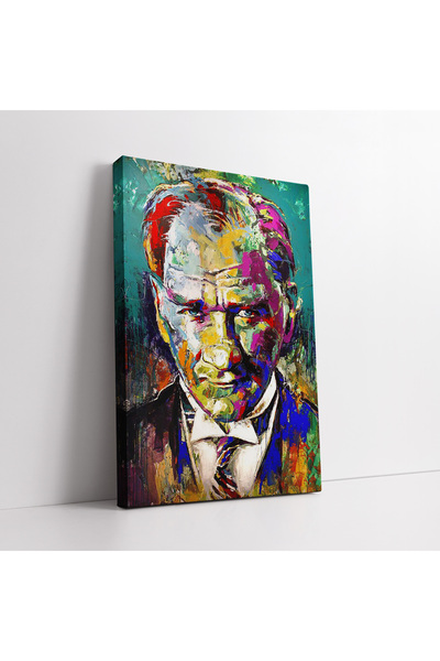 KOSS Dijital Pictură abstractă colorată pe pânză cu portretul Ataturk, pictur...