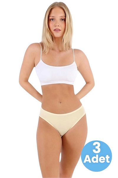 Uniquetrenders Women's Cotton Combed Single Jersey Fabric Bikini Panties Women's Bikini Panties 3 Pieces