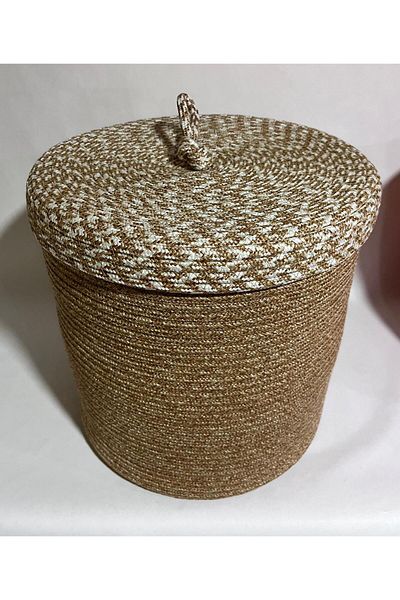 FABRİCART HALI Саксия за цветя с капак 30x30 - Многофункционална кошница, органайзер за баня и кухня
