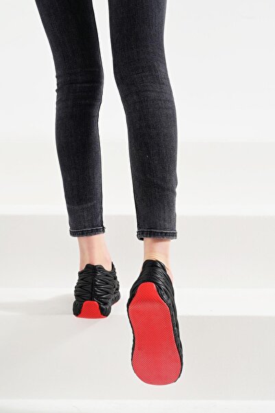 Beyond Black Red Sole Breezy Parachute Fabric Women's Sneakers - 3cm BYNDBRE01